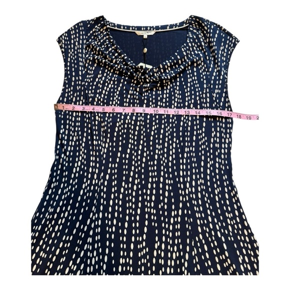 Sandwich | Fit and Flare Navy Dress With Dot Pattern - Size XL - Picture 10 of 14